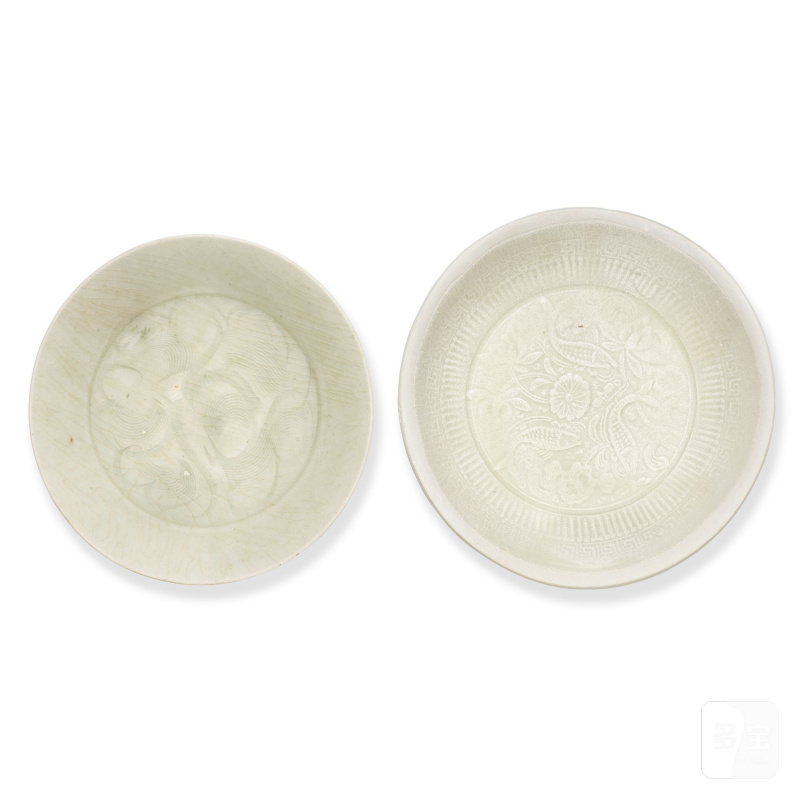 宋 青白釉盤兩件 | TWO QINGBAI-GLAZED DISHES